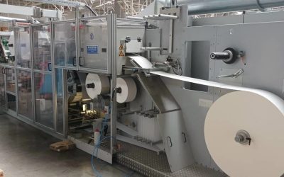 Machine line for product sanitary napkins and panty shields