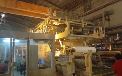 (2) Crescent Former tissue machine paper width on reel 2.750 mm and Rewinder